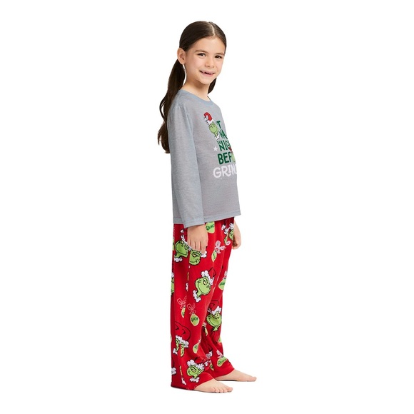 NWT Grinch Family Sleep Kids 2-Piece Pajama Set - Picture 2 of 13